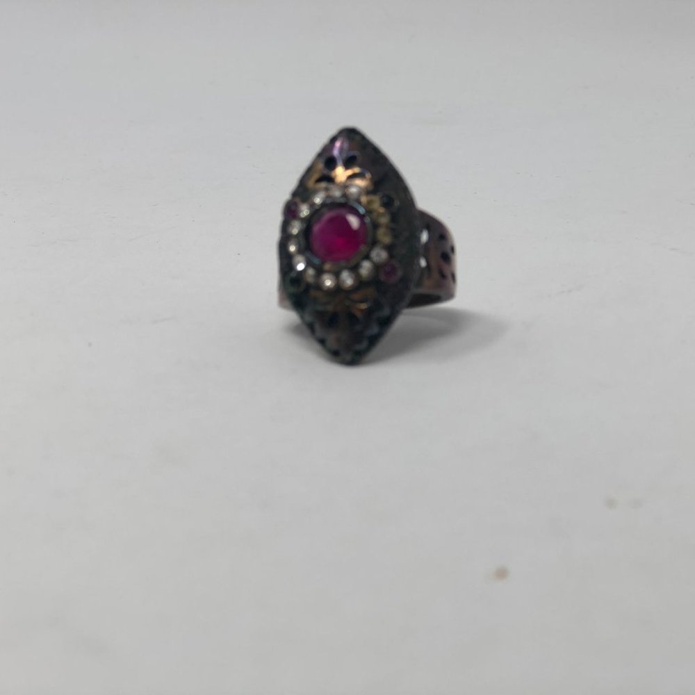 Ring Authentic silver Turkish ruby - Picture 2 of 5